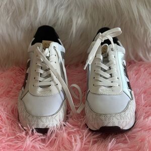 MICHAEL Michael Kors White and Black Athletic Sneakers
